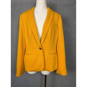 Tommy Hilfiger Women's One Button Blazer Size 12 Sunflower (Yellow) New With Tag